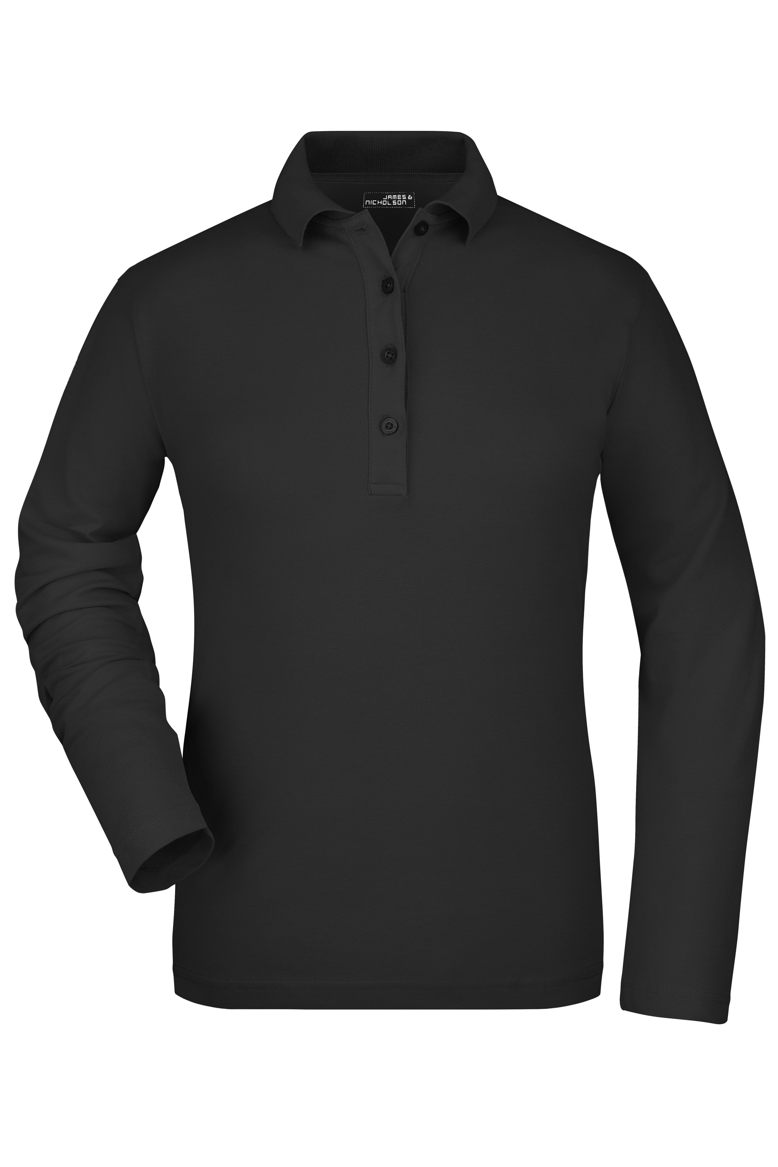 Ladies' Elastic Polo Long-Sleeved