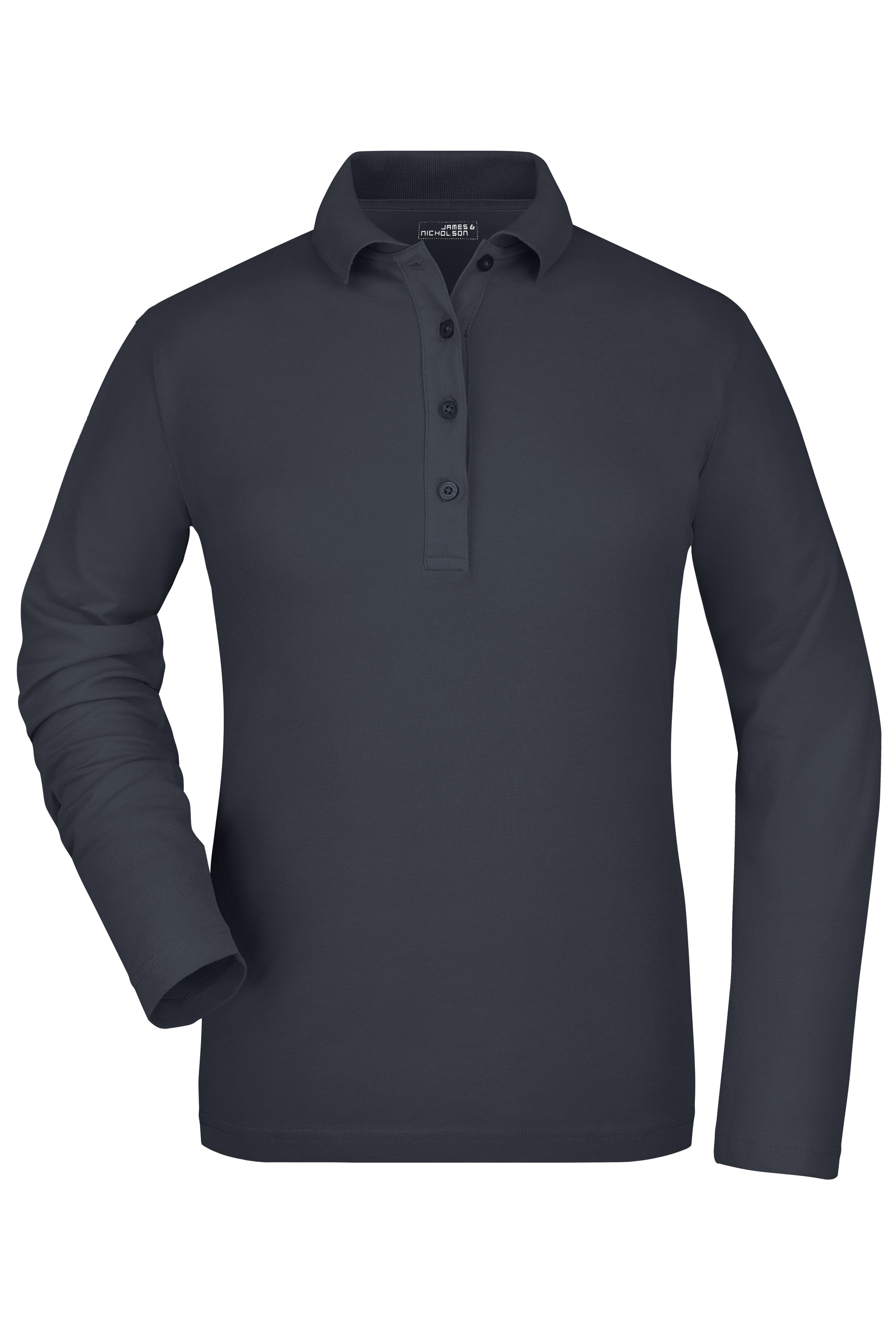 Ladies' Elastic Polo Long-Sleeved