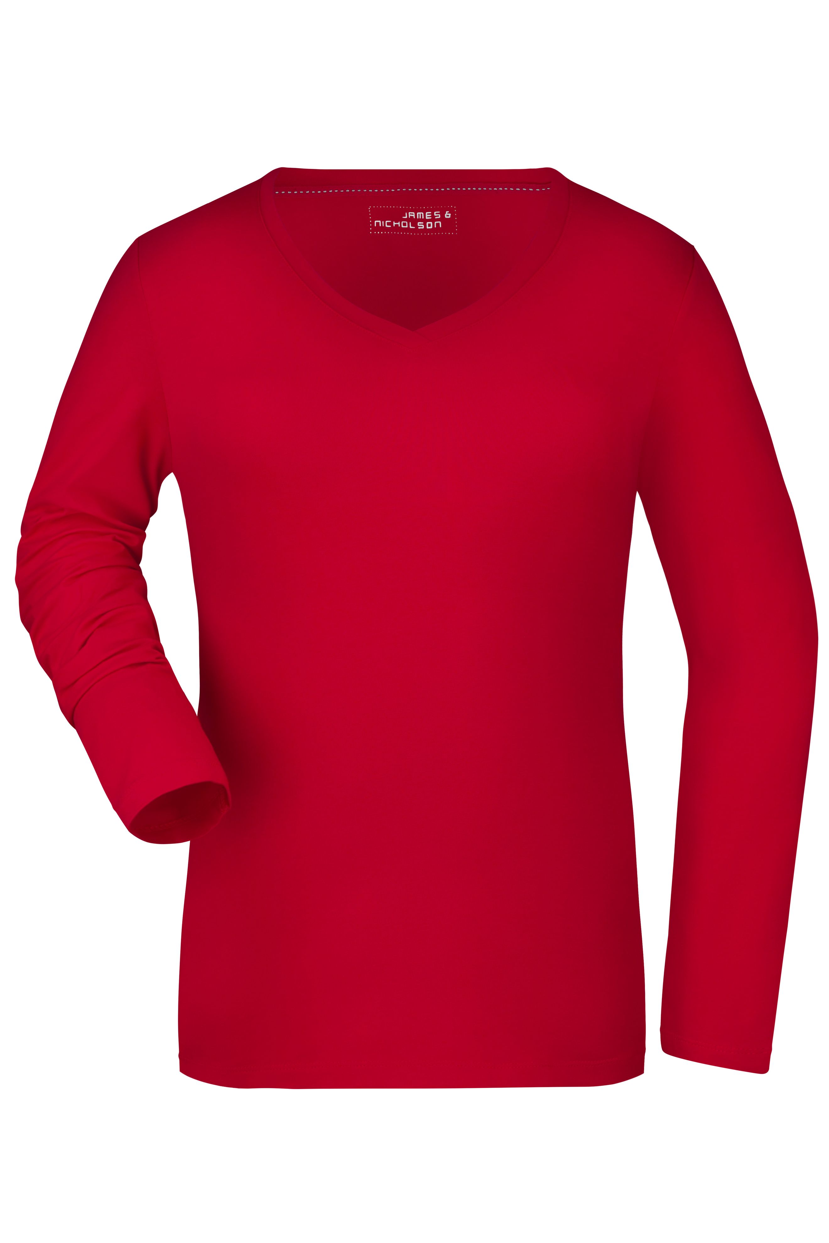 Ladies' Stretch V-Shirt Long-Sleeved